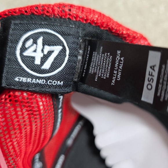 47 Trucker Washington Nationals Hat One Size Red  2019 World Series Champs - Picture 3 of 5